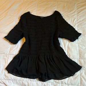 Torrid black Ruffled Blous